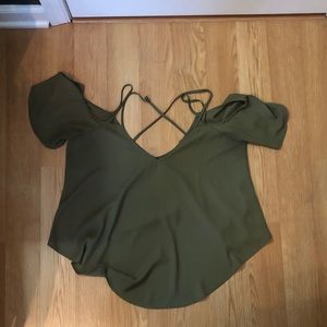 Fancy olive green top